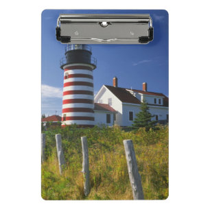 USA, Maine, Lubec. West Quoddy Head Leuchtturm Mini Klemmbrett