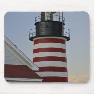 USA, Maine, Lubec. West Quoddy Head Leuchtturm, Mousepad