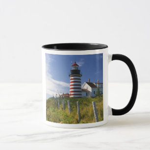 USA, Maine, Lubec. West Quoddy Head Leuchtturm Tasse
