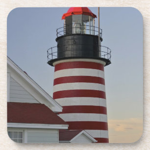 USA, Maine, Lubec. West Quoddy Head Leuchtturm, Untersetzer