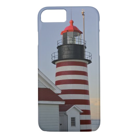 USA, Maine, Lubec. West Quoddy Head Lighthouse, Case-Mate iPhone Hülle (Rückseite)