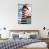 USA, Maine, Lubec. West Quoddy Head LIghthouse Leinwanddruck (Insitu (Schlafzimmer))
