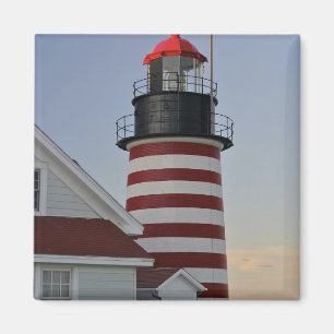 USA, Maine, Lubec. West Quoddy Head Lighthouse, Magnet