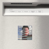 USA, Maine, Lubec. West Quoddy Head LIghthouse Magnet (In Situ (Geschirrspüler))