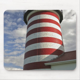 USA, Maine, Lubec. West Quoddy Head LIghthouse Mousepad