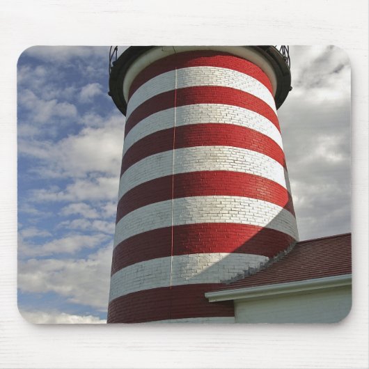 USA, Maine, Lubec. West Quoddy Head LIghthouse Mousepad (Vorne)