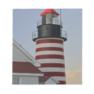 USA, Maine, Lubec. West Quoddy Head Lighthouse, Notizblock