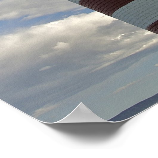 USA, Maine, Lubec. West Quoddy Head LIghthouse Poster (Ecke)