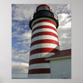 USA, Maine, Lubec. West Quoddy Head LIghthouse Poster (Vorne)