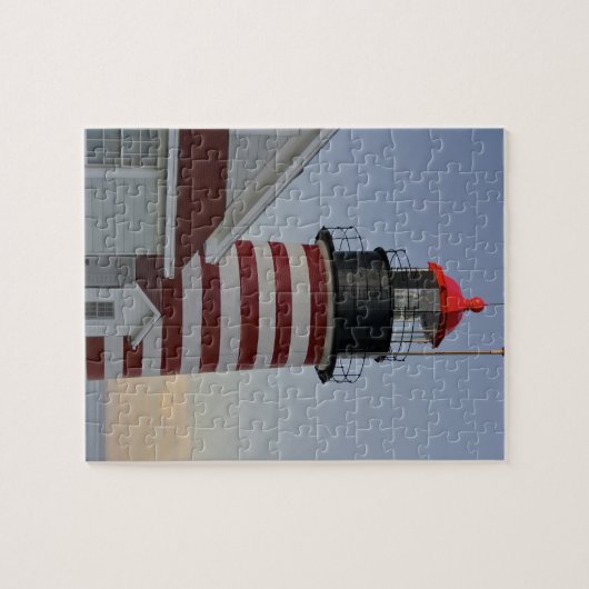USA, Maine, Lubec. West Quoddy Head Lighthouse, Puzzle (Horizontal)