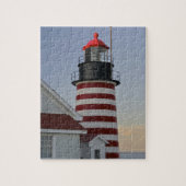 USA, Maine, Lubec. West Quoddy Head Lighthouse, Puzzle (Vertikal)