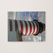 USA, Maine, Lubec. West Quoddy Head LIghthouse Puzzle (Horizontal)