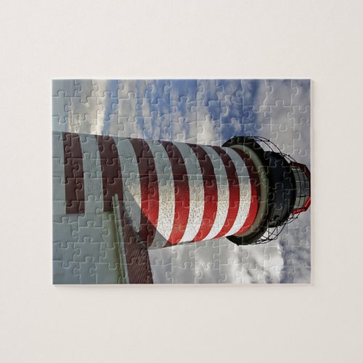 USA, Maine, Lubec. West Quoddy Head LIghthouse Puzzle (Horizontal)