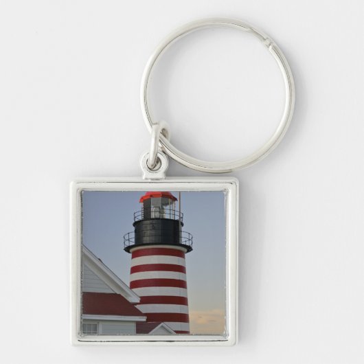 USA, Maine, Lubec. West Quoddy Head Lighthouse, Schlüsselanhänger (Vorne)