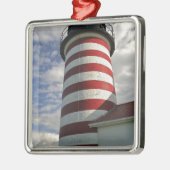 USA, Maine, Lubec. West Quoddy Head LIghthouse Silbernes Ornament (Links)