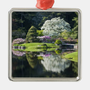 USA, Maine, Nordost-Hafen. Sicht auf Asticou Silbernes Ornament