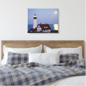 USA, Maine, Portland, Cape Elizabeth, Leuchtturm Leinwanddruck (Insitu (Schlafzimmer))