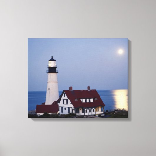 USA, Maine, Portland, Cape Elizabeth, Leuchtturm Leinwanddruck (Vorderseite)