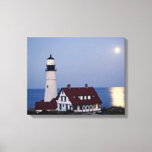 USA, Maine, Portland, Cape Elizabeth, Leuchtturm Leinwanddruck
