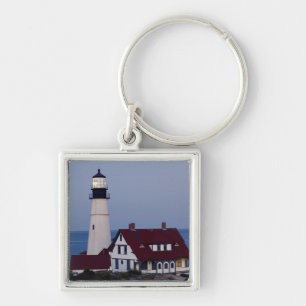 USA, Maine, Portland, Cape Elizabeth, Leuchtturm Schlüsselanhänger