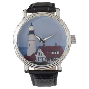 USA, Maine, Portland, Cape Elizabeth, Lighthouse Armbanduhr
