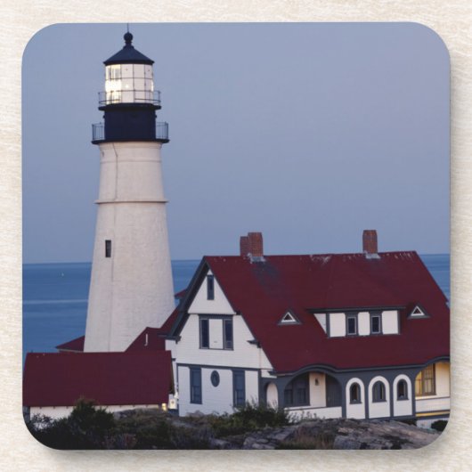 USA, Maine, Portland, Cape Elizabeth, Lighthouse Untersetzer (Vorderseite)