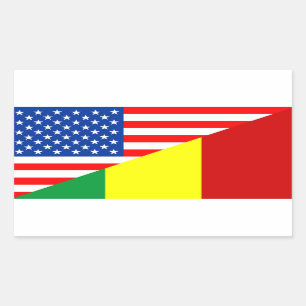 usa mali land halbe flagge america symbol rechteckiger aufkleber