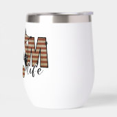 USA Mama Life Wine Tumbler - Rustikale amerikanisc (Links)