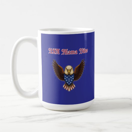 USA Mama Vibe Patriotic American Mom Life Design Kaffeetasse (Links)