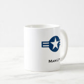 USA Man Up Blue Kaffeetasse (VorderseiteRechts)