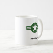USA Man Up Green Kaffeetasse (VorderseiteRechts)
