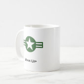 USA Man Up Green Kaffeetasse (Vorderseite Links)