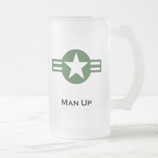 USA Man Up Green Mattglas Bierglas (Rechts)