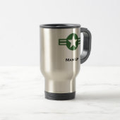 USA Man Up Green Reisebecher (VorderseiteRechts)