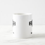 USA Mantastisch schwarz Kaffeetasse (Mittel)