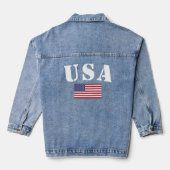 USA-Mäntel & Jacket, amerikanische Flagge Jeansjacke (Rückseite)
