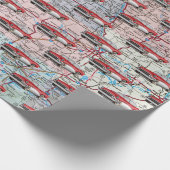 USA Map and Old Car Geschenkpapier (Ecke)