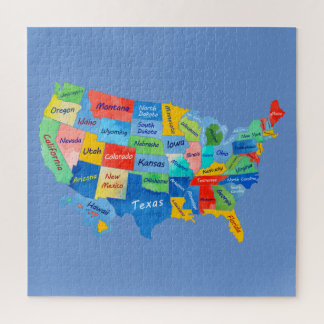 USA MAP Aquarellkunst Puzzle