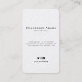 USA Map Blue Red Ribbons Stars Monogram Vertikal Visitenkarte (Rückseite)