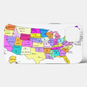 USA Map Covered Case-Mate iPhone Hülle (Rückseite (Horizontal))