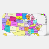 USA Map Covered Case-Mate iPhone Hülle (Rückseite (Horizontal))