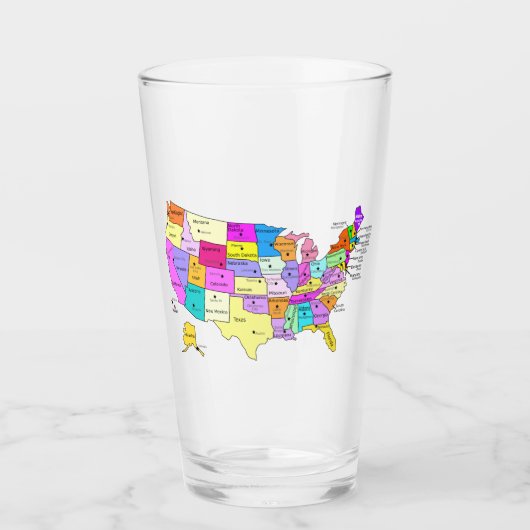 USA Map Covered Glas (Vorderseite)
