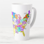 USA Map Covered Milchtasse (Rechte Ecke)