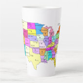 USA Map Covered Milchtasse (Vorderseite)