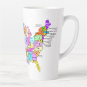 USA Map Covered Milchtasse (Rechts)