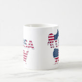 USA Map Flag Demokratisches Party Donkey Political Kaffeetasse (Mittel)