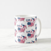 USA Map Flag Politisches republikanisches Party El Kaffeetasse (VorderseiteRechts)