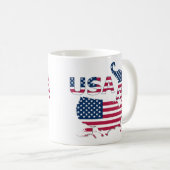 USA Map Flag Republikanisches Party Elephant Polit Kaffeetasse (VorderseiteRechts)