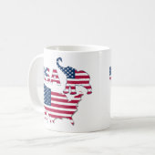 USA Map Flag Republikanisches Party Elephant Polit Kaffeetasse (Vorderseite Links)