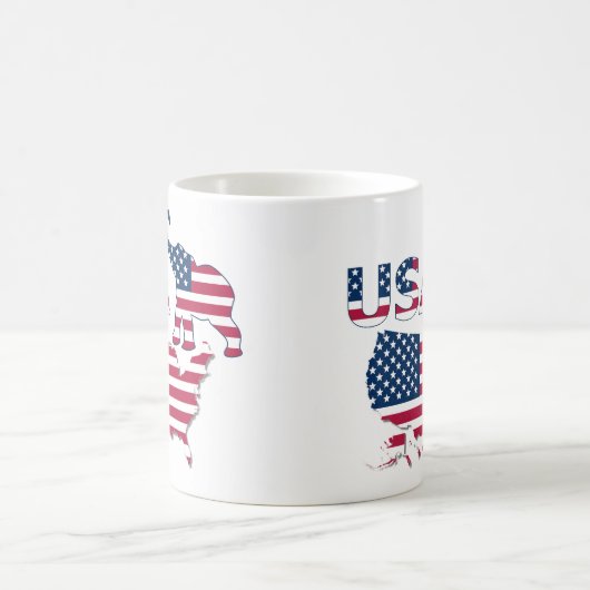 USA Map Flag Republikanisches Party Elephant Polit Kaffeetasse (Mittel)